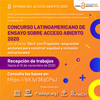 Concurso Latinoamericano de Ensayo sobre Acceso Abierto 2020